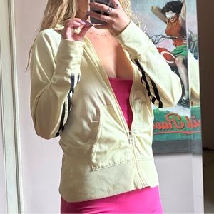 ADIDAS YELLOW TRACK ZIP SWEATSHIRT